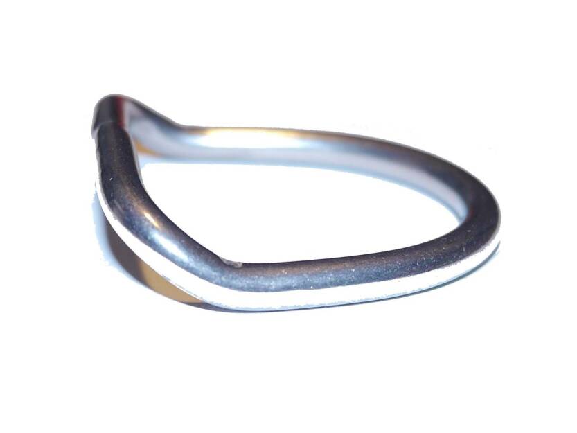 XDEEP Zagięty D-ring o przekroju 6mm